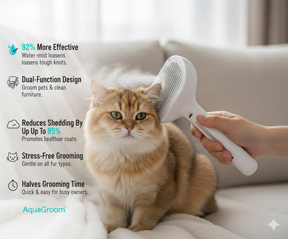 AquaGroomer Pro | Pet Hair Brush w Spray